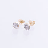 9kt Yellow Gold Cluster Stud Earrings