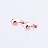9kt Rose Gold Ball Stud Earrings