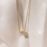 9kt oval pendant necklace