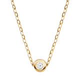 Birthstone pendant in yellow gold