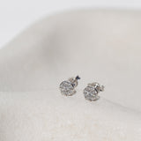 CLUSTER STUD EARRINGS DIAMONDS