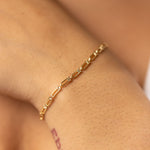 Chain gold link bracelet