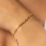 Chain gold link bracelet