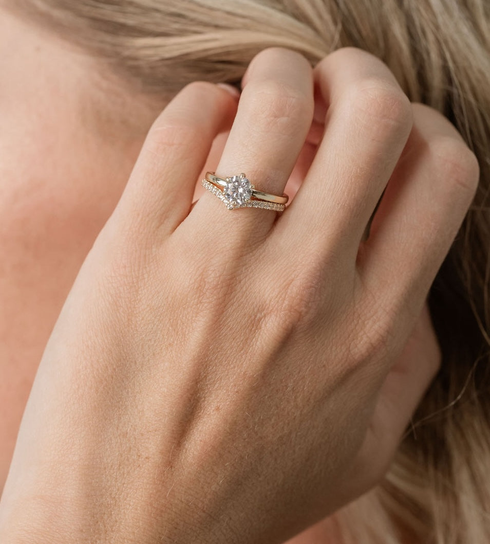 Custom fitted wedding ring