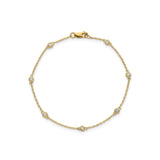 Diamond Chain Bracelet  on 9kt Solid Gold Chain
