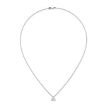 diamond trilogy cluster pendant necklace