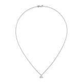 diamond trilogy cluster pendant necklace