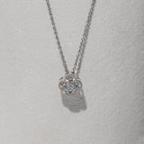 Diamond Flower Pendant Necklace