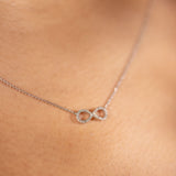 Diamond infinity necklace