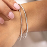 Diamond tennis bracelet lab and natural