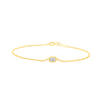 Emerald Cut Diamond Bezel Set Bracelet