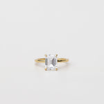 emerald cut diamond solitaire engagement ring