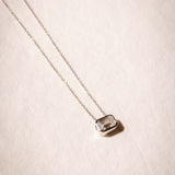 Emerald Diamond Slider Pendant Necklace