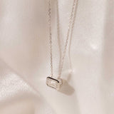 Emerald Diamond Slider Pendant Necklace 9kt