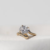 Floating Oval Solitaire Engagement Ring