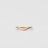 Gold curved wedding ring