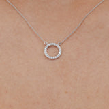 Halo diamond necklace