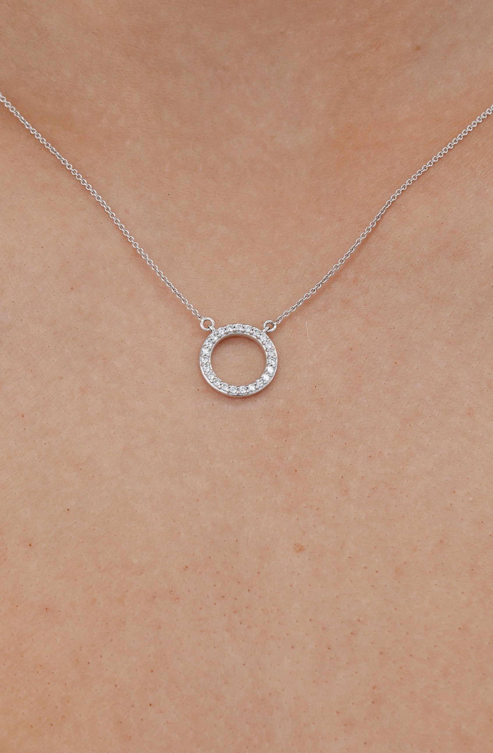 Halo diamond necklace