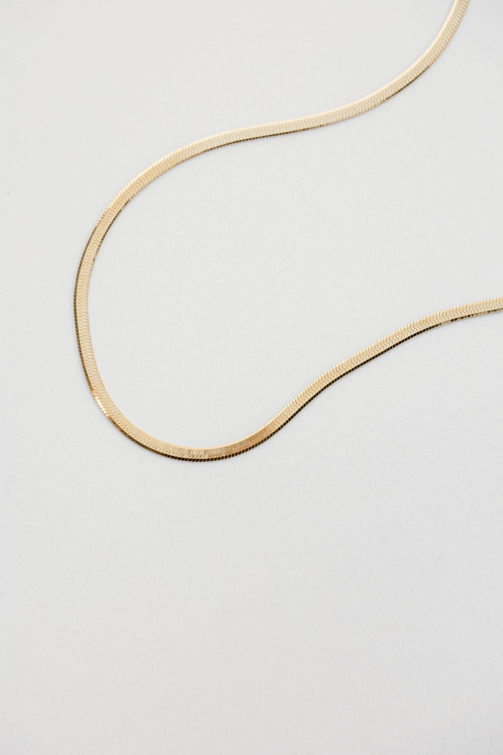 gold herringbone necklace