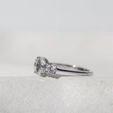 LAUREN OVAL WITH ROUNDS TRILOGY ENGAGEMENT RING