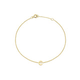Letter Bracelet Initial Charm 9kt Yellow Gold