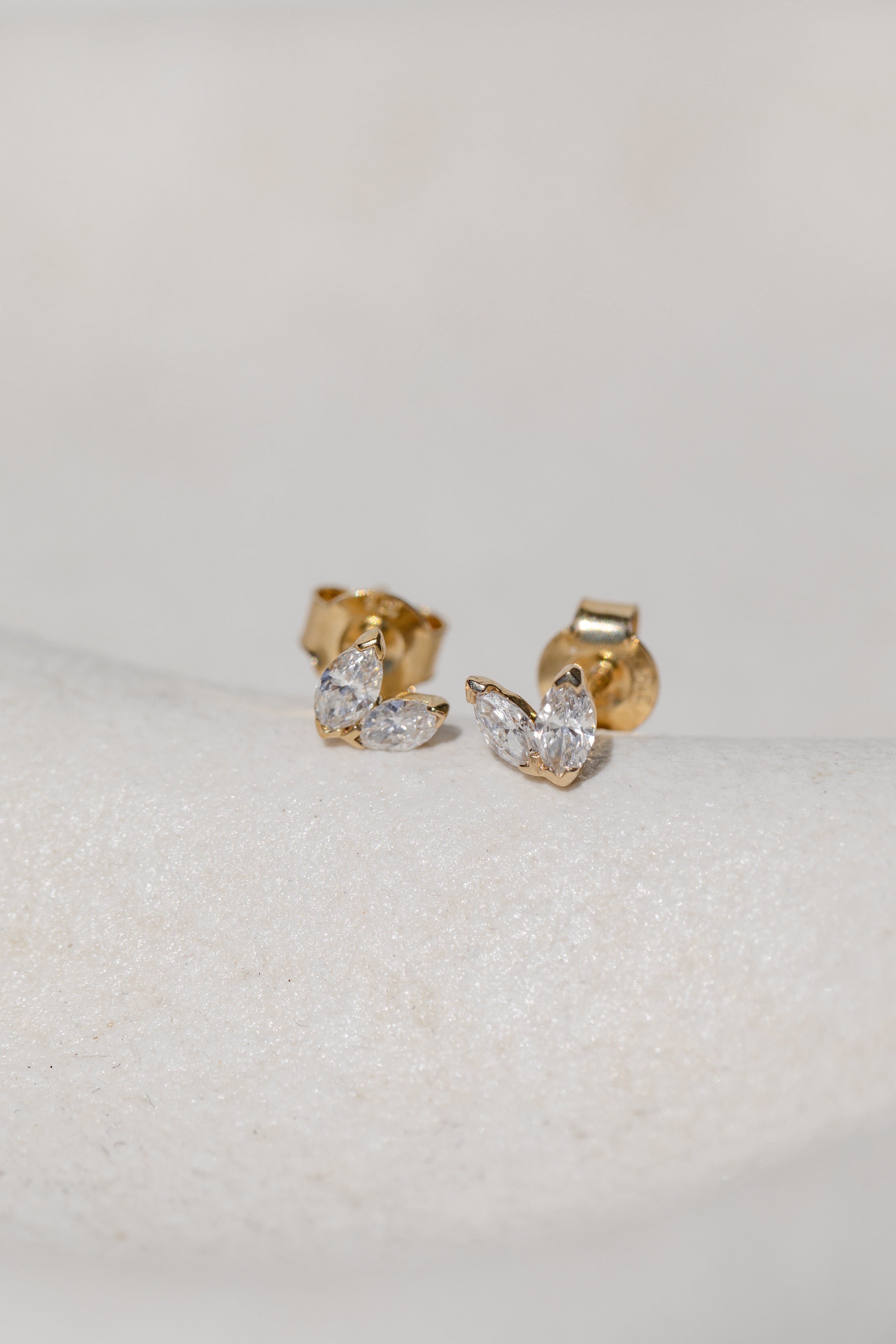 Marquise Cut Diamond Stud Earrings