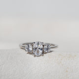 OVAL TRILOGY ENGAGEMENT RING