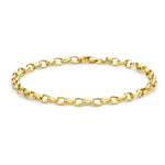 Oval Belcher Bracelet in 9kt Gold