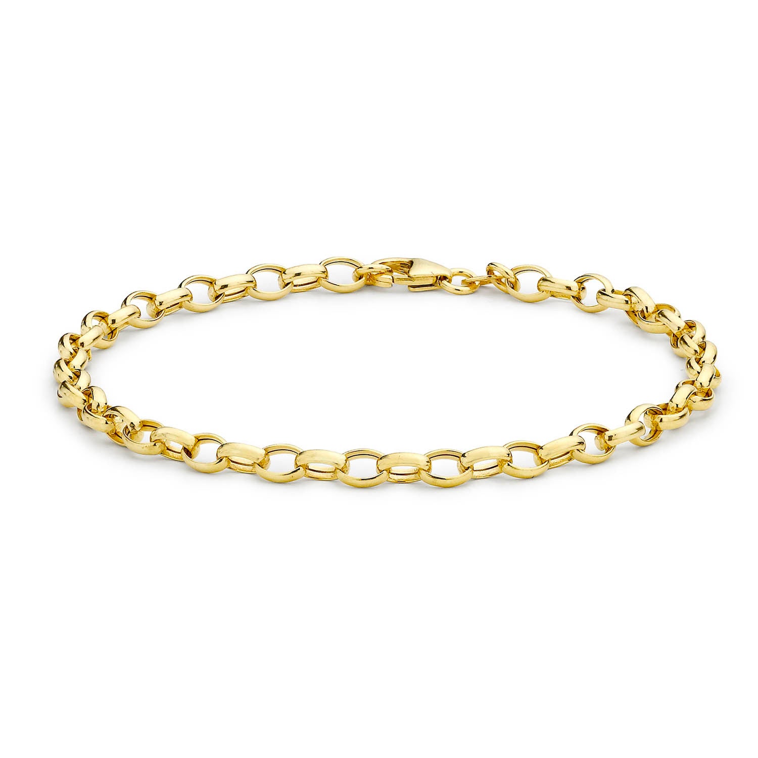Oval Belcher Bracelet in 9kt Gold