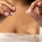 Oval link gold chain bracelet