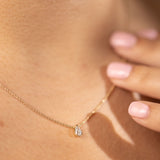 Pear cut diamond necklace