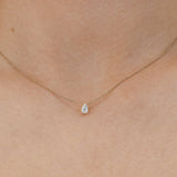 Pear cut diamond necklaces