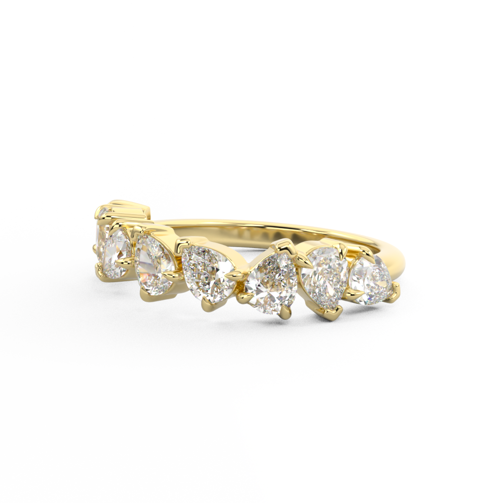 Pear cut diamond wedding ring Harry & Co