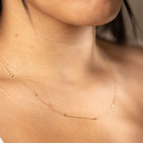 Small dotted diamond necklace