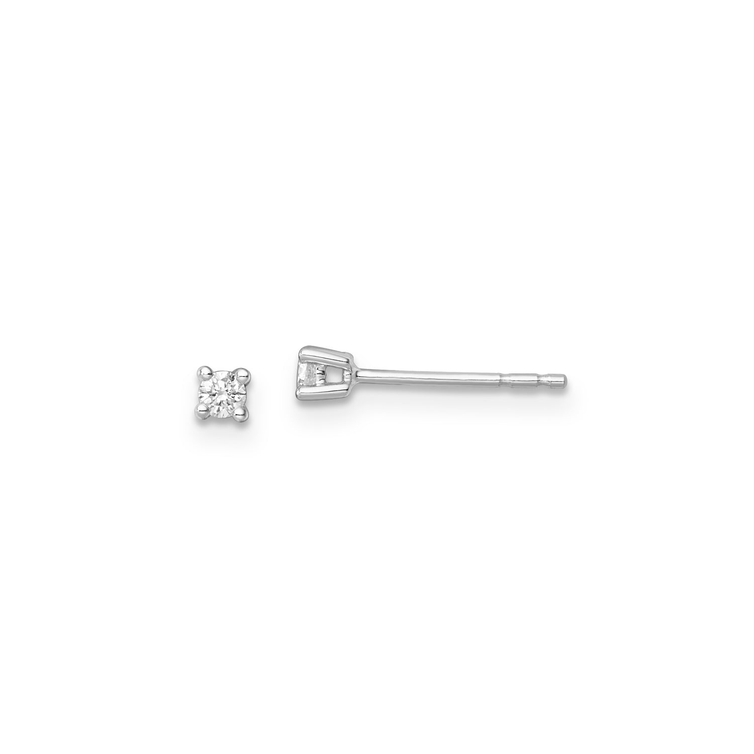 Tiny Lab Grown Diamond Stud Earrings in 9kt White Gold