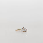 Toi et Moi Diamond engagement ring with one large pear cut diamond and one small pear cut diamond