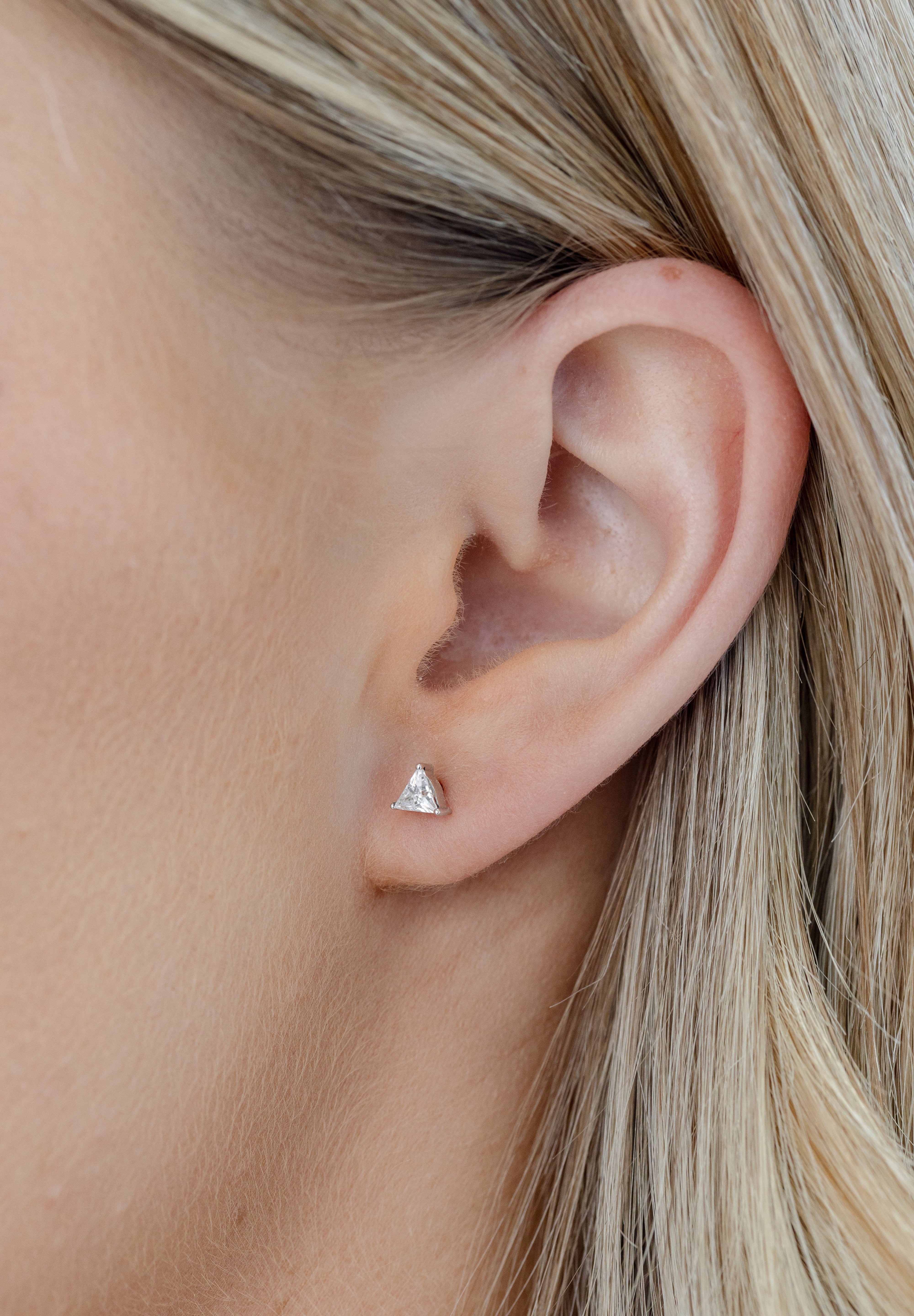 Trilliant Cut Diamond Stud Earrings