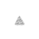 trilogy diamond cluster pendant necklace