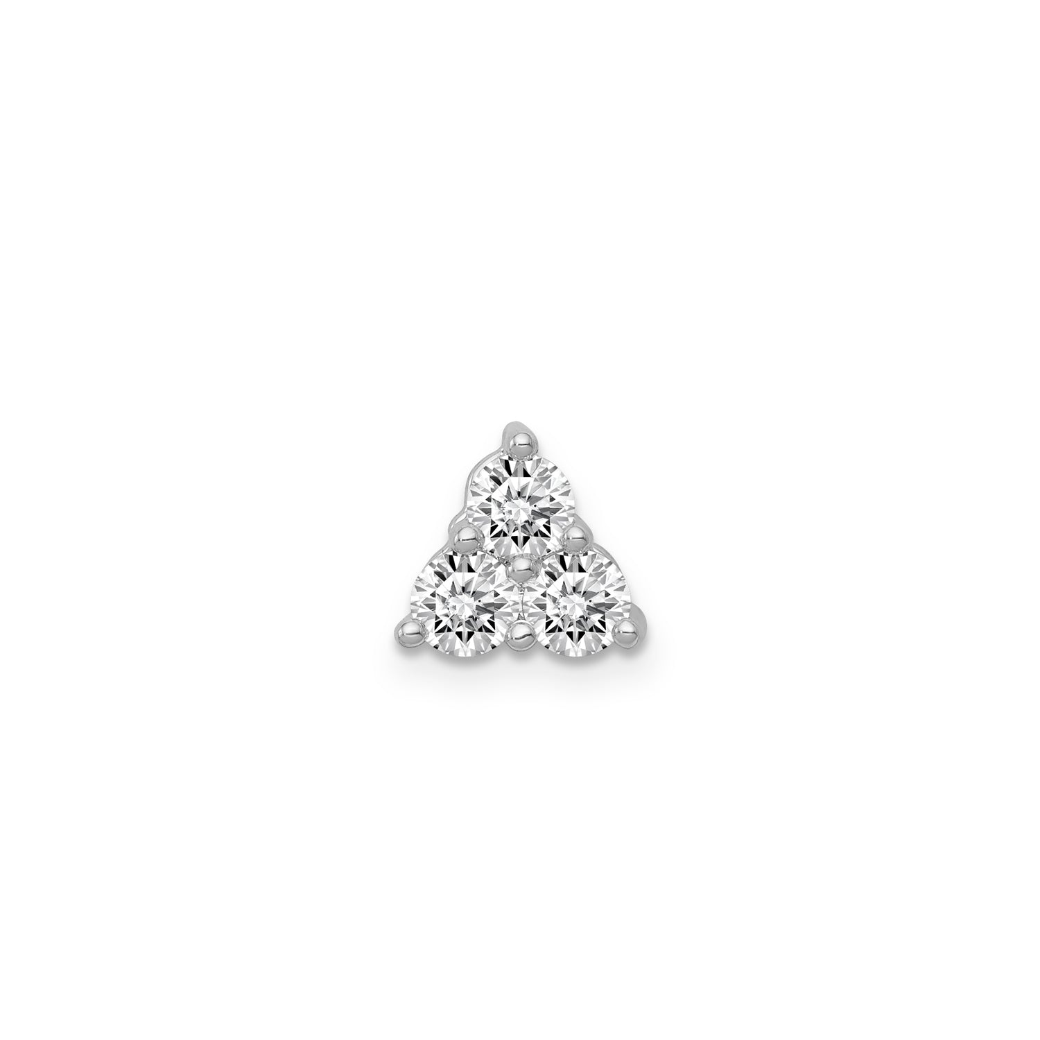 trilogy diamond cluster pendant necklace