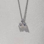 Trilogy Cluster Diamond Pendant Necklace