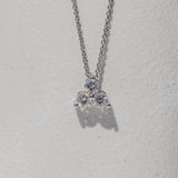 Trilogy Cluster Diamond Pendant Necklace