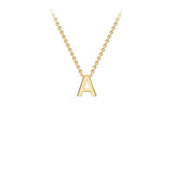Yellow Gold Initial Pendant Necklace