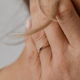 Yellow Gold knife edge wedding ring