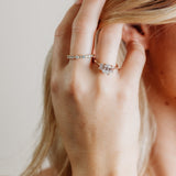 Angelica Emerald Cut Trilogy Engagement Ring