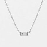 baguette cut diamond pendant white gold