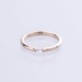 Baguette cut ring with diamond or moissanite
