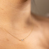 baguette cut diamond necklace in 9kt Yellow Gold
