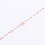 9ct rose gold fine bracelet with bezel set diamond