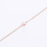 9ct rose gold fine bracelet with bezel set diamond
