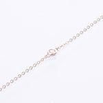 9ct yellow gold fine bracelet with bezel set diamond